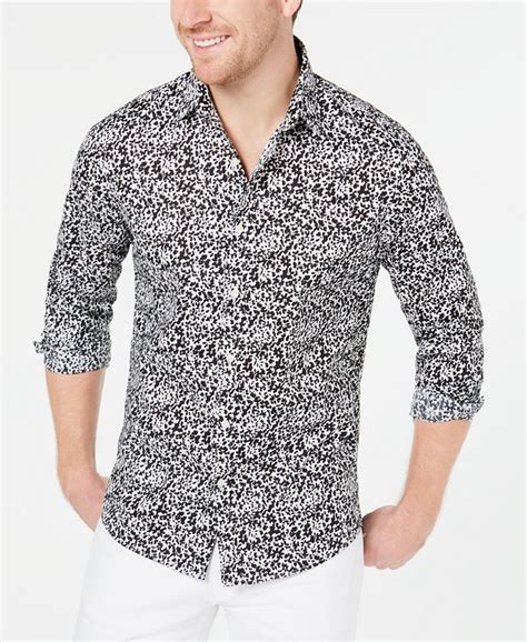 michael kors shirts men's|Michael Kors men's stretch shirt.